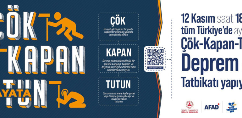Valilikten “Deprem Anı, Çök Kapan-Tutun Tatbikatı” Açıklaması