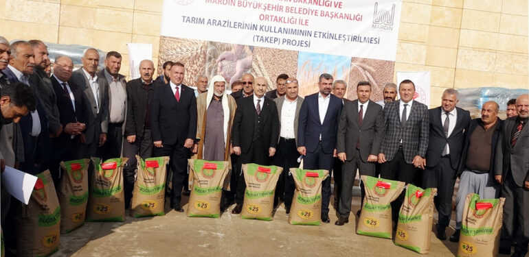 Mardin’de çiftçilere buğday tohumu dağıtıldı