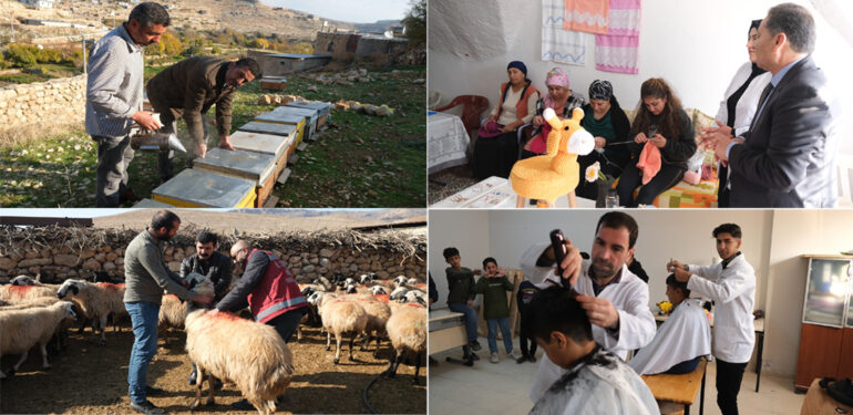 Kızıltepe Halk Eğitimi Merkezi köylerde yaşama dokunmaya devam ediyor