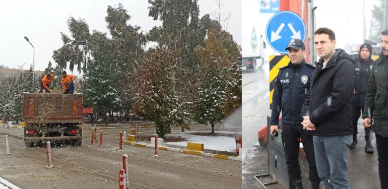 Kaymakam Cıdıroğlu: ” Karla mücadelemiz sürüyor”