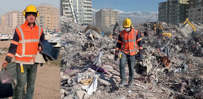 Kızıltepeli gönüllü AFAD görevlisi 7 depremzedeyi enkazdan çıkardı