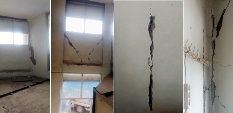 Mardin’de 15 binada hasar tespit edildi