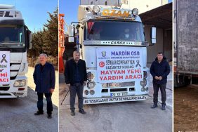 Mardin’den deprem bölgesine hayvan yemi gönderildi-1