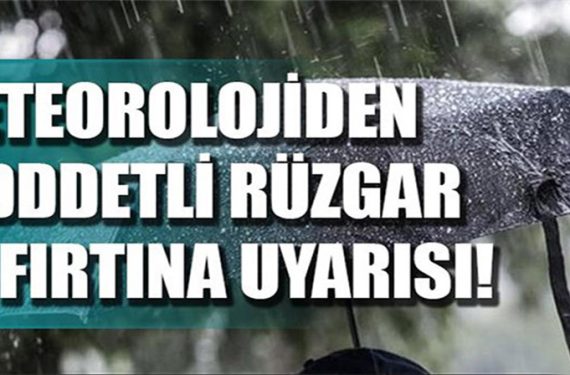 Meteoroloji'den Kızıltepe ve çevresi için fırtına uyarısı