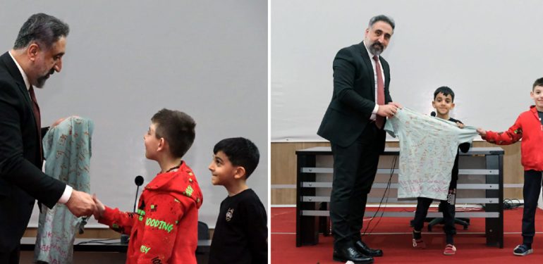 Depremzede Çocuklardan Artuklu Üniversitesine Anlamlı Teşekkür