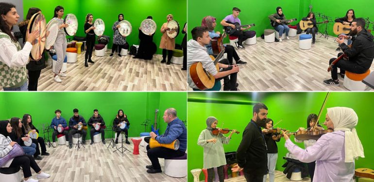 MBB Gençlik Merkezinde Müzik Atölyesinde 6 Alanda Eğitim Veriliyor