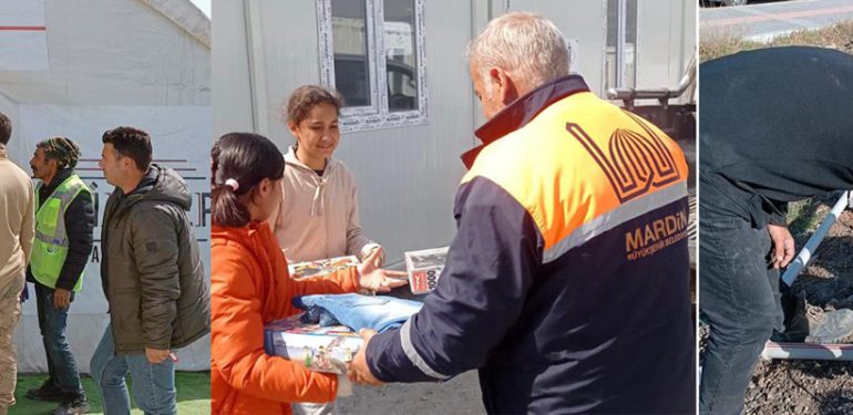 Büyükşehir Belediyesi Deprem Bölgesinde Çalışmalarını Sürdürüyor
