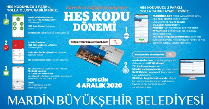 Mardin’de toplu ulaşımda HES KOD’u dönemi