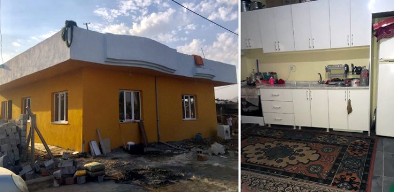 Avrupa’dan uzattığı yardım eliyle ihtiyaç sahibi ailenin evini yeniledi