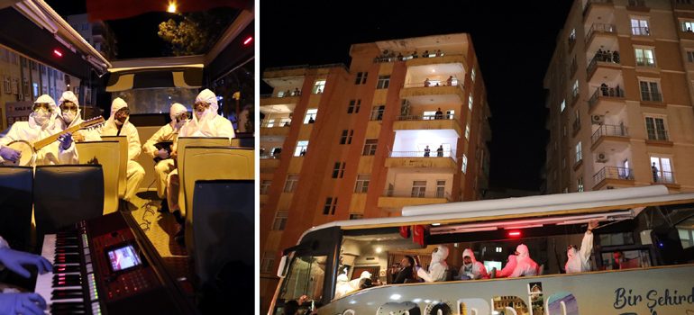 Mardin’de evde kalan vatandaşa 4 dilde konser