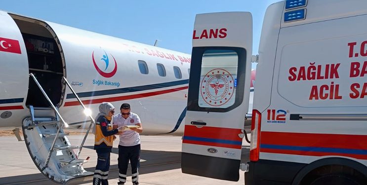 Mardin’den uçak Ambulans Gülistan bebek için havalandı