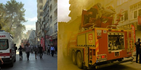 Cumhuriyet Meydanında korkutan yangın!