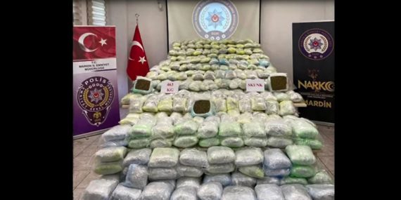 Kızıltepe’de 463 kilo skunk maddesi ele geçirildi
