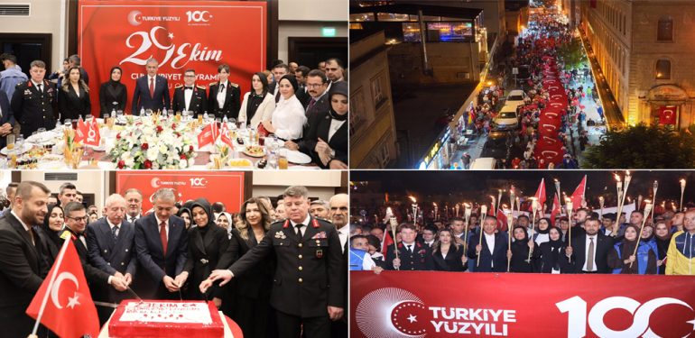 Mardin’de Cumhuriyetin 100. Yılı Resepsiyonu ve Fener Alay Düzenlendi