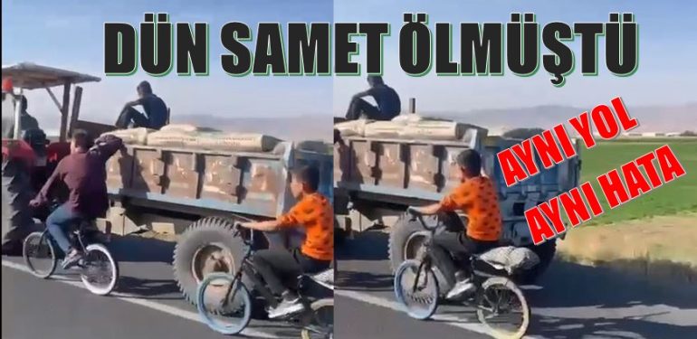 Çocukların bisikletle tehlikeli yolculuğu