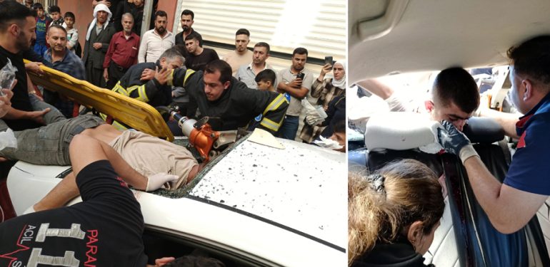 Kızıltepe’de ilginç kaza, Bisiklet otomobile çarptı: 1 Yaralı