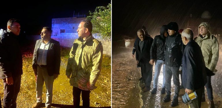 Kaymakam Şahin selden etkilenen mahallelerde incelemelerde bulundu