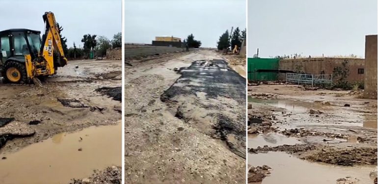 Aşırı yağışlar Kızıltepe kırsalında etkili oldu