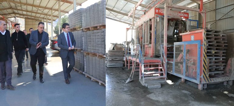 Parke ve Bordür Fabrikasında Üretim Devam Ediyor