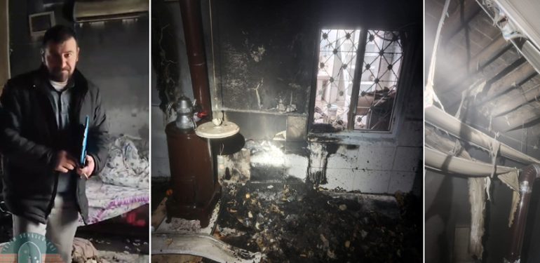 Yetim Gönüllüleri Derneği, evi yanan yaşlı kadına destek çıktı