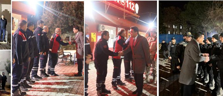 Kaymakam Şahin, yeni yılda görev yapan kamu personelini ziyaret etti