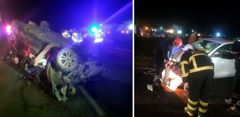 Kızıltepe’de trafik kazası 3’ü ağır 4 yaralı