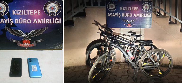 Kızıltepe’de hırsızlık ve yankesicilik yapan zanlılar çaldıkları eşyalarla yakalandı
