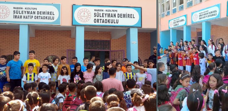 Kızıltepe’de bu öğrenciler derse şiir ve şarkı ile başlıyor (Videolu)