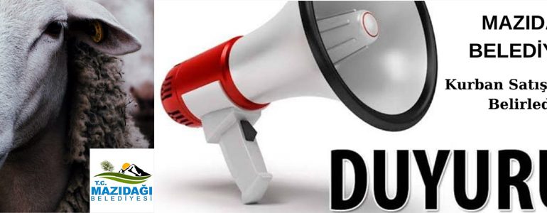 Mazıdağı Belediyesi kurban satış yerini belirledi
