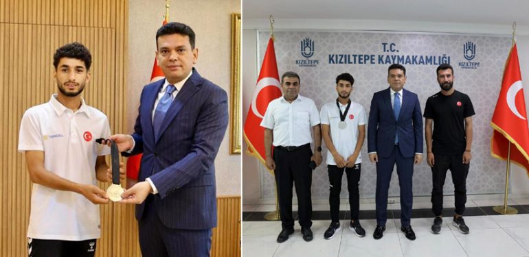 Kaymakam Şahin Akdeniz Şampiyonasında 2. olan Çapat’ı tebrik etti