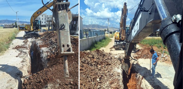 Şahkulubey Mahallesi’nde 600 metre kanalizasyon şebeke hattı döşendi