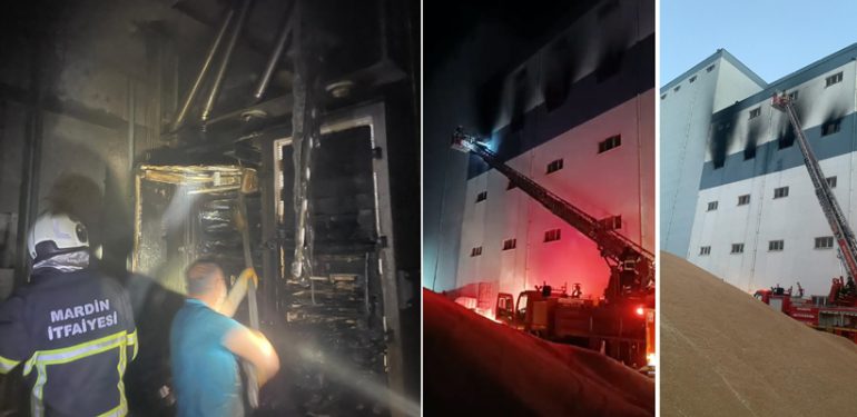 Mardin OSB’de Un fabrikasında çıkan yangın güçlükle söndürüldü