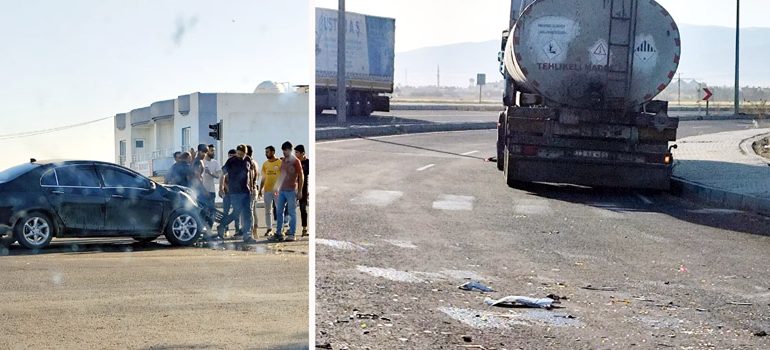 Kızıltepe çevre yolunda yaşanan trafik kazasında 2 kişi yaralandı
