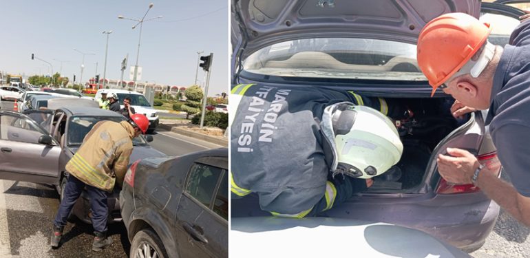 Kızıltepe Mardin Karayolunda zincirleme trafik kazası