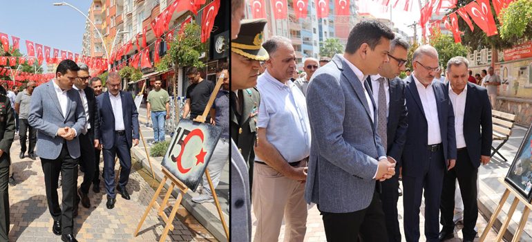Kaymakam Şahin, “15 Temmuz” gününe özel resim sergisinin açılışına katıldı