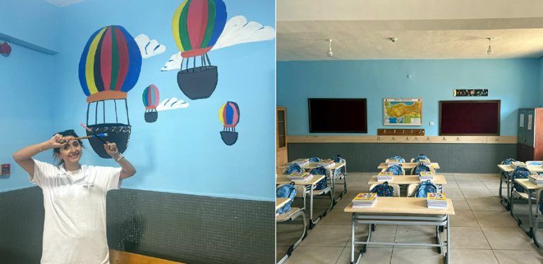 OYAK Çimento’dan Renkli Yaka Dokunuşu: Dereyanı İlk-Ortaokulu Yenilendi