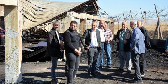 Belediye’den direkhane yangınından etkilenen esnafa ziyaret
