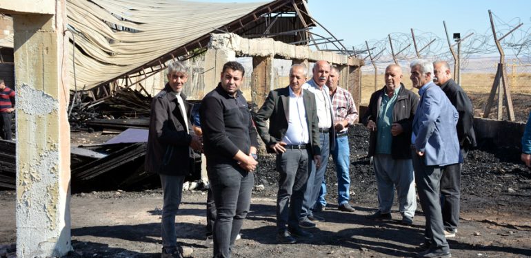Belediye’den direkhane yangınından etkilenen esnafa ziyaret