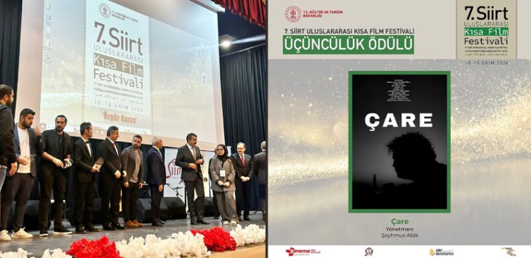 “Çare” Siirt Uluslararası Kısa Film Festivali’nde Üçüncülük Kazandı
