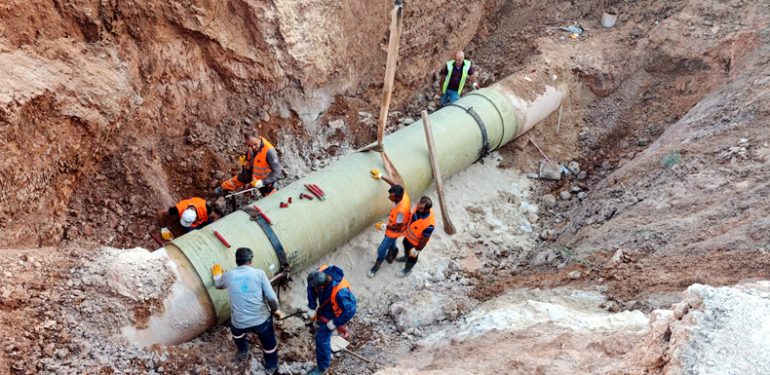 Beyazsu ana isale hattında oluşan arıza onarıldı