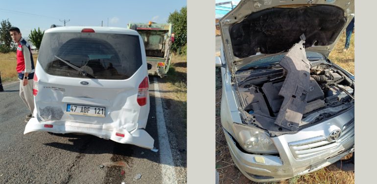 Kızıltepe Şenyurt karayolunda zincirleme kaza: 1 Yaralı