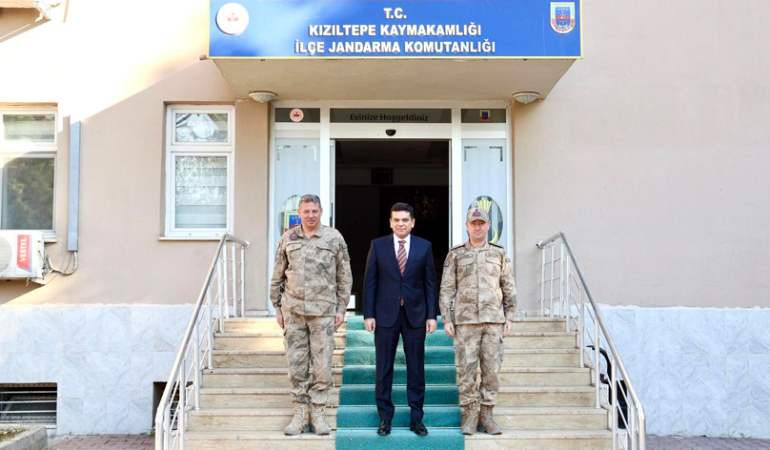 Kaymakam Şahin yeni jandarma komutanı Cengiz’i ziyaret etti