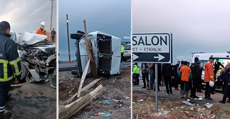 Kızıltepe’de Öğrenci servisi İle otomobil çarpıştı: 8 Yaralı