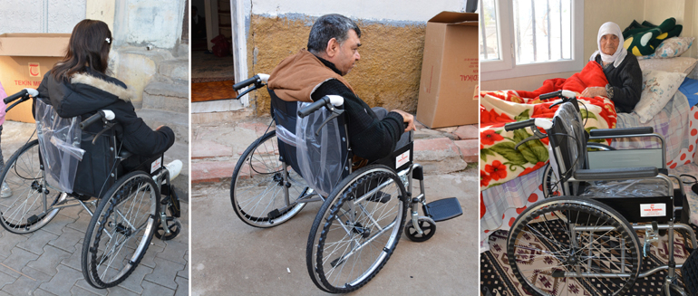 Belediyeden Engelli vatandaşlara tekerlekli sandalye desteği