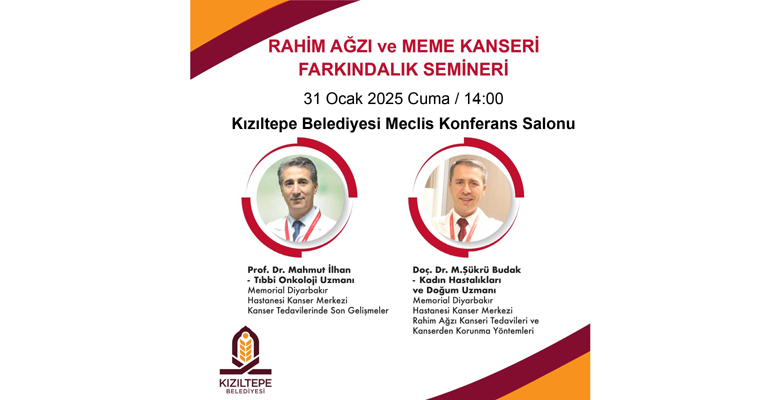 Kızıltepe Belediyesi Kanser tedavisi semineri düzenleyecek