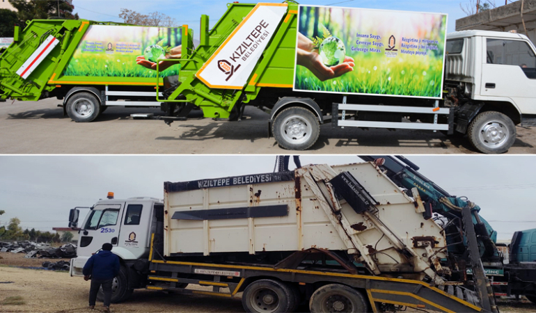 Belediye Hurdalıktaki 7 Hidrolik Çöp Kamyonunu ilçeye kazandırdı