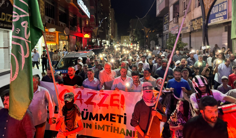 Kızıltepe’de Gazze için yürüyüş düzenlendi