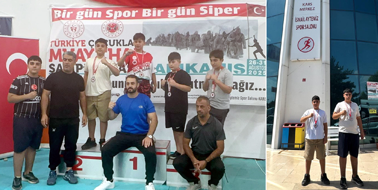 Kızıltepeli ikizlerden Muaythai Şampiyonasında birincilik ve ikincilik derecesi