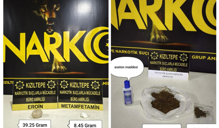 Kızıltepe ve Derik’te uyuşturucu operasyonu