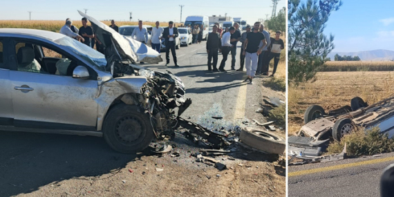 Kızıltepe’de 2 otomobil çarpıştı: 6 Yaralı